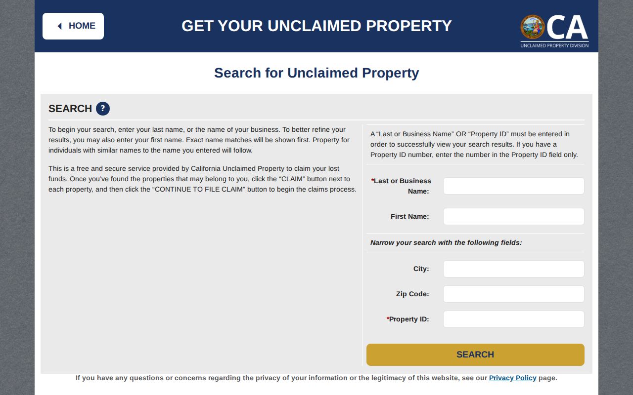 Murrieta people directories California unclaimed property search