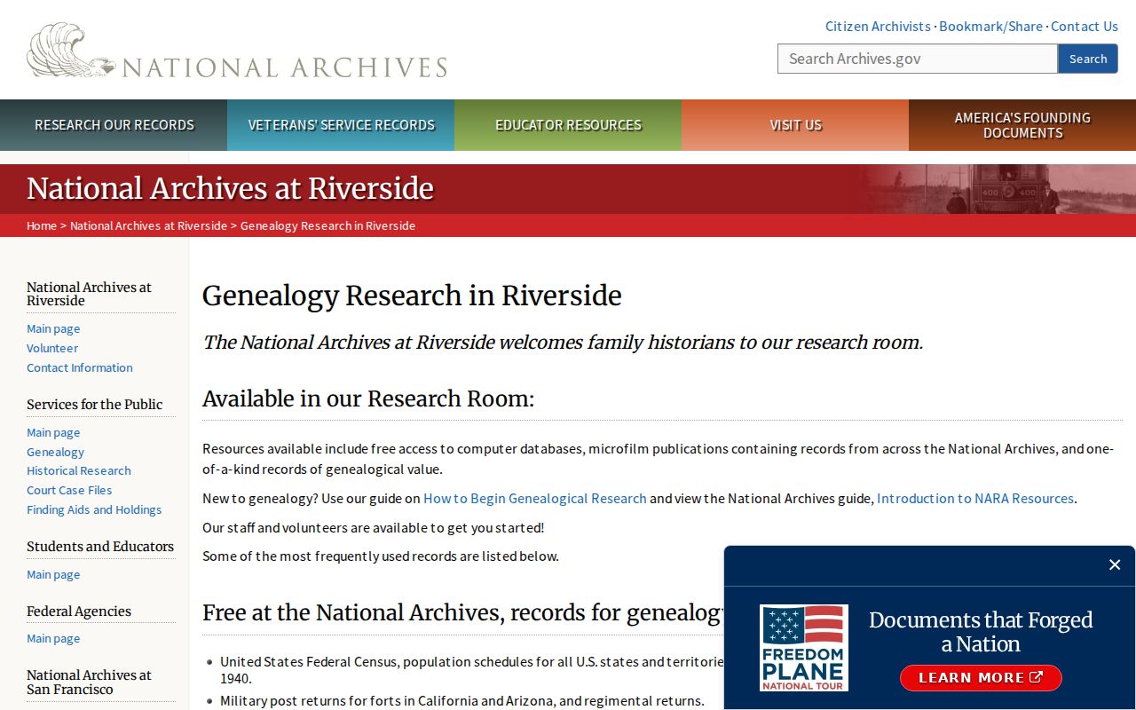 Murrieta people directories National Archives genealogy resources