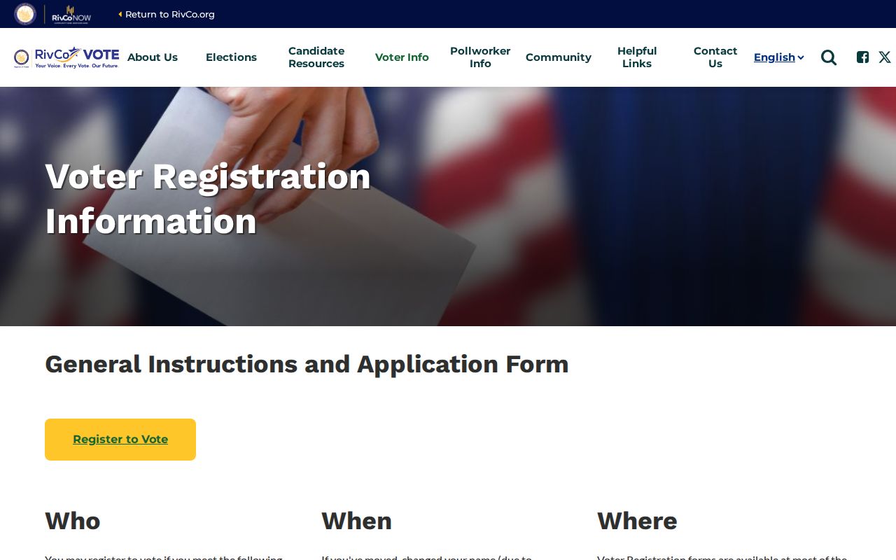 Murrieta voter registration information from Riverside County